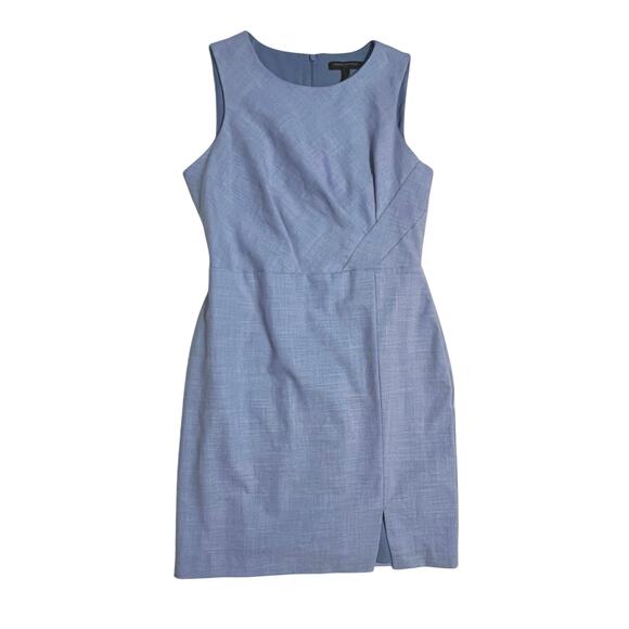 Banana Republic Petite Light Blue Chambray Sheath Sleeveless Dress Size 6P - Picture 1 of 11